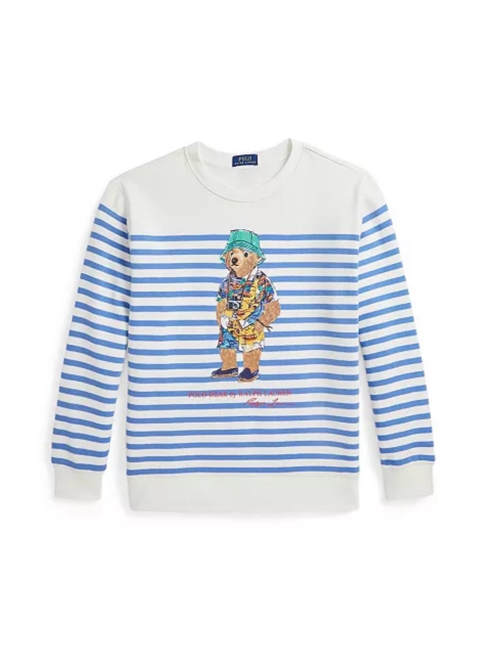 Polo Ralph Lauren Striped Polo Bear Fleece Sweatshirt*NWT
